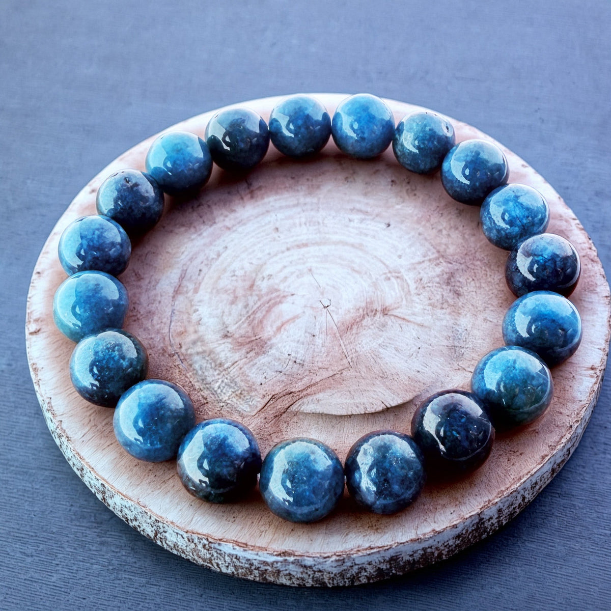 004 - Natural APATITE Stone Bracelet 10mm 1Pcs