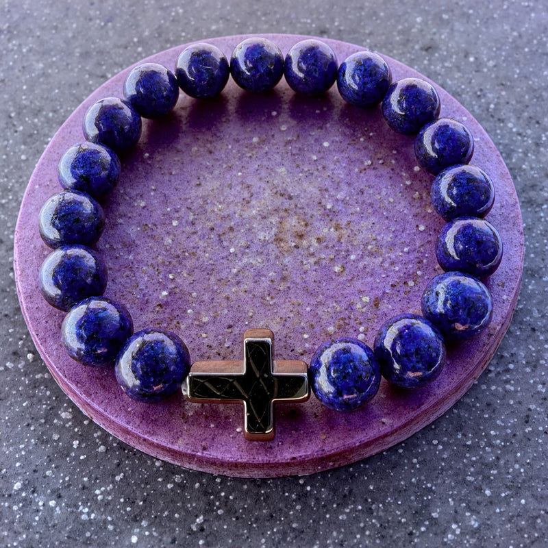 011 - Natural LAPIS LAZULI Stone Bracelet 10mm 1Pcs
