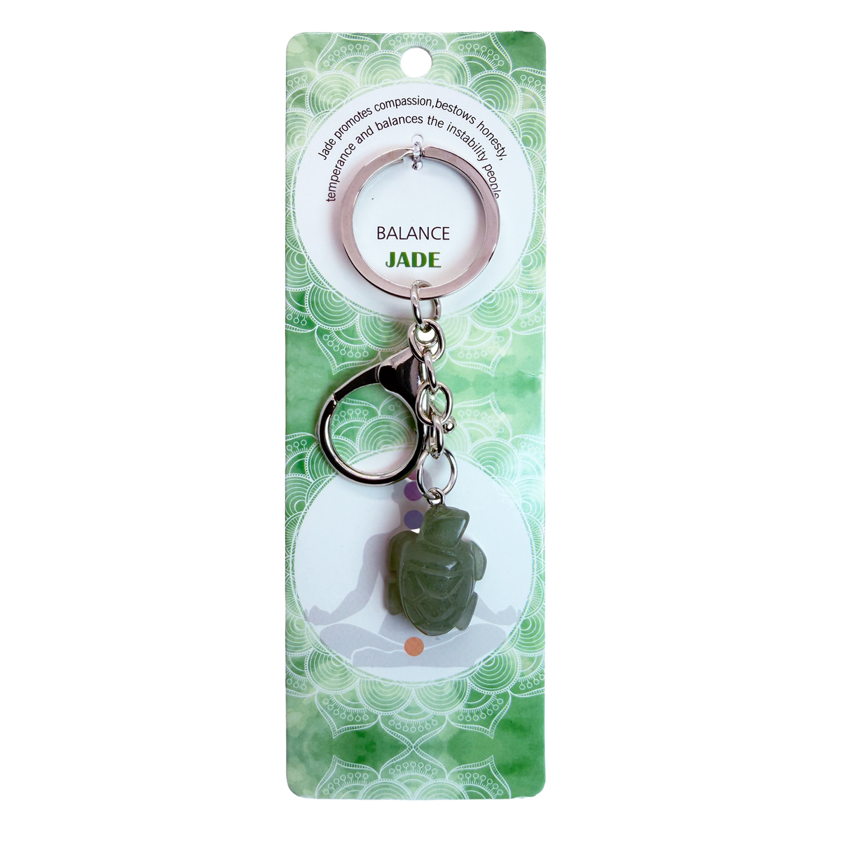 030 - Natural Turtle Stone Keychain 1 Pcs