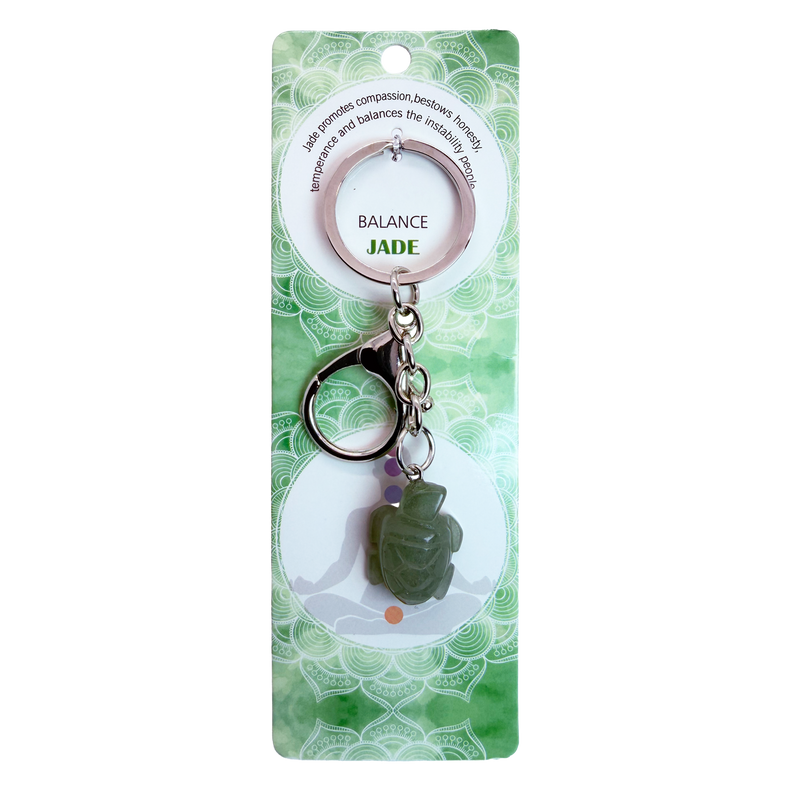 030 - Natural Turtle Stone Keychain 1 Pcs