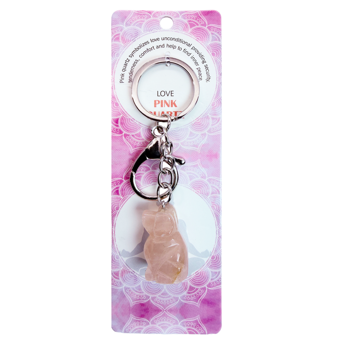 026 - Natural Dog Stone Keychain 1 Pcs