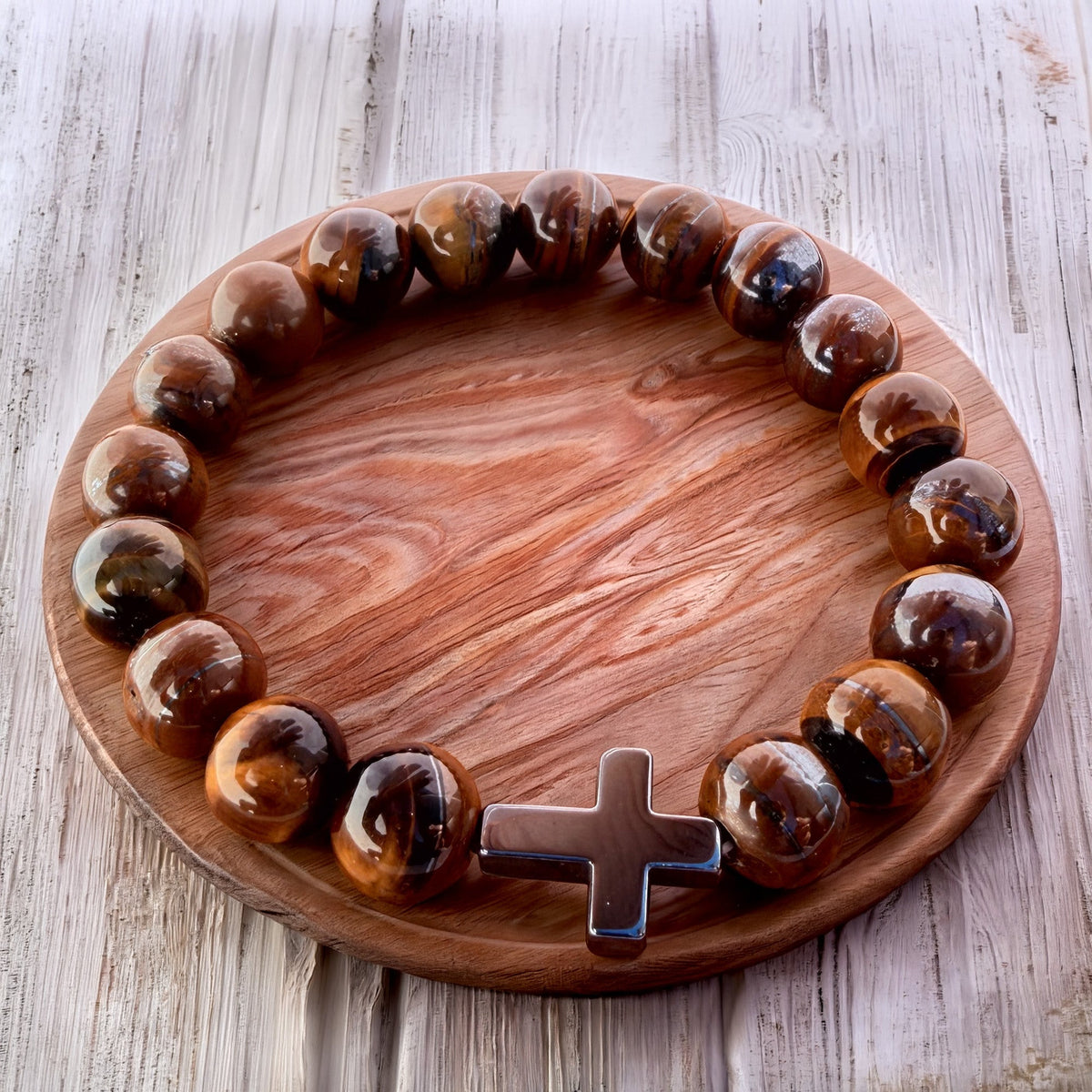020 - Natural TIGER EYE Stone Bracelet 10mm 1Pcs