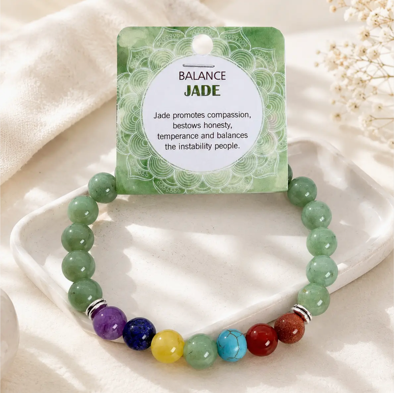 018 - Natural Jade Stone Bracelet 8mm