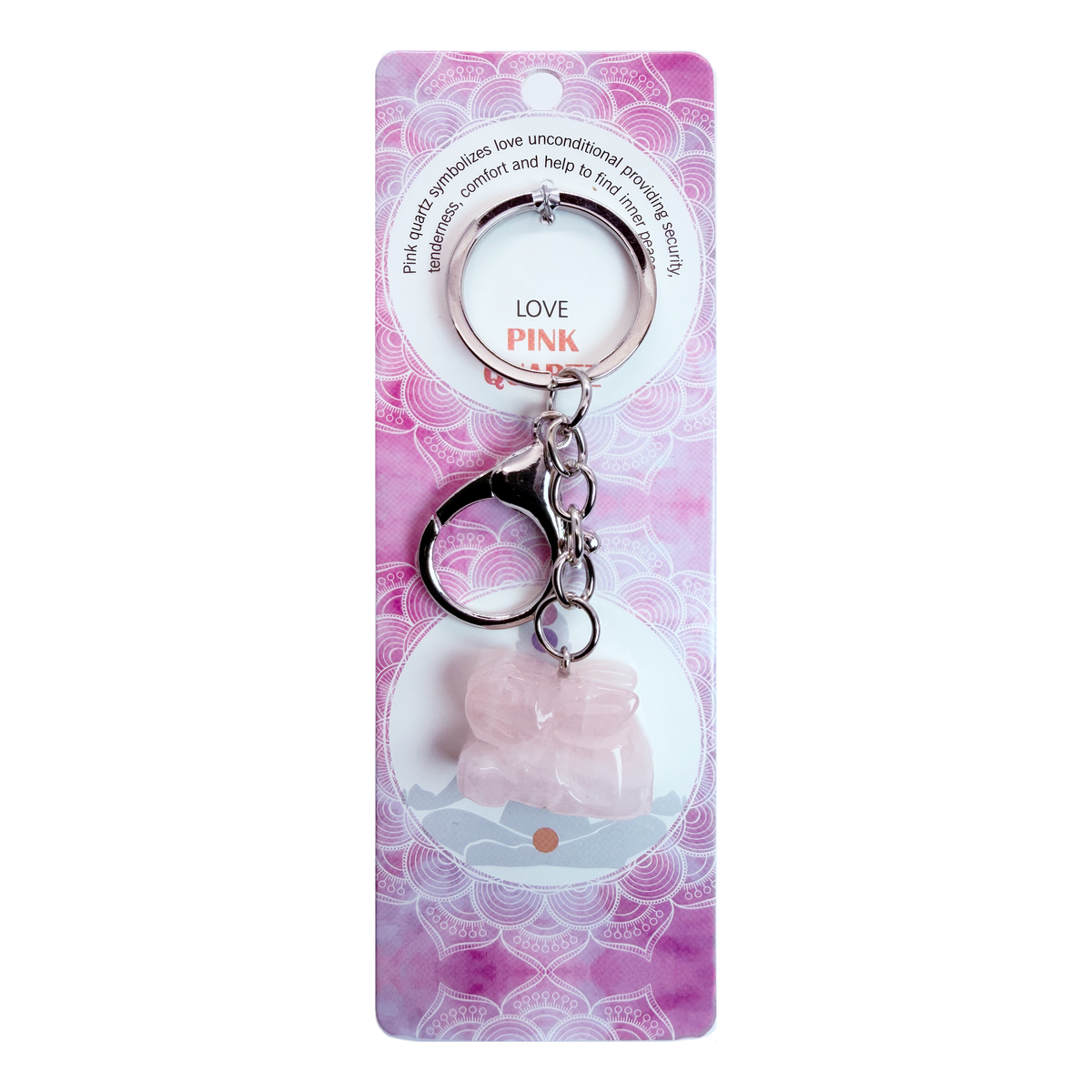 028 - Natural Rabbit Stone Keychain 1 Pcs