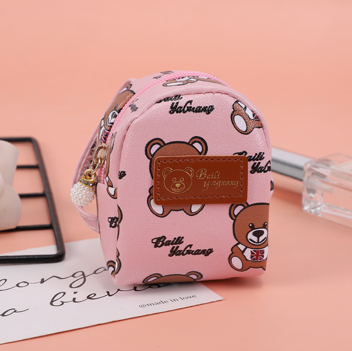 038 - Bear backpack coin purse