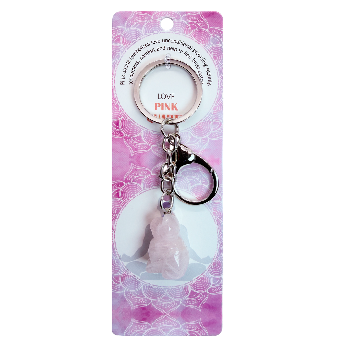 027 - Natural Cat Stone Keychain 1 Pcs