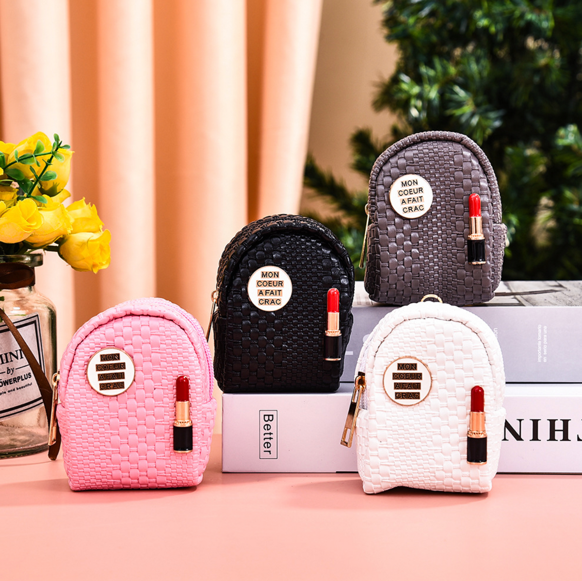 040 - Lipstick backpack coin purse