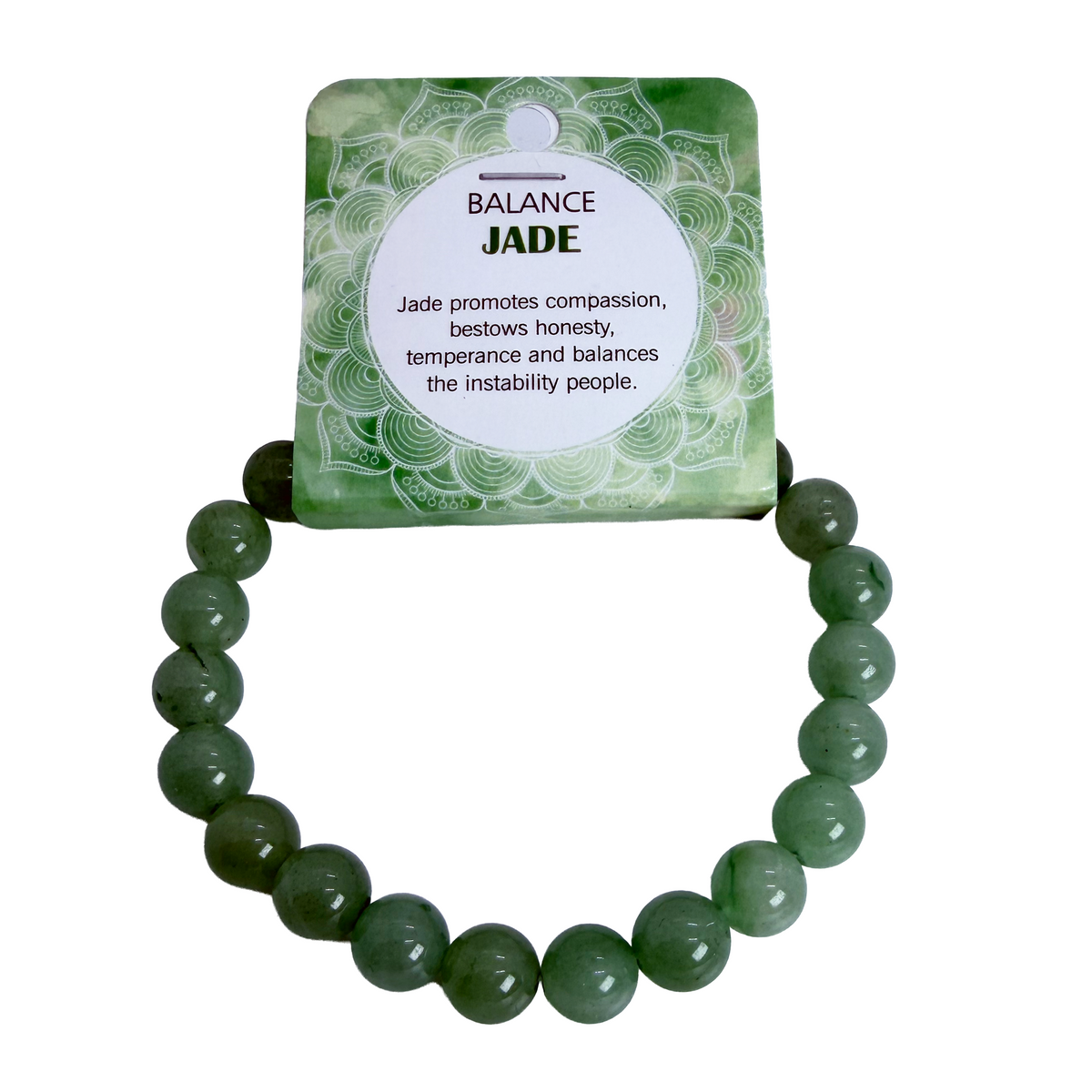 018 - Natural Jade Stone Bracelet 8mm