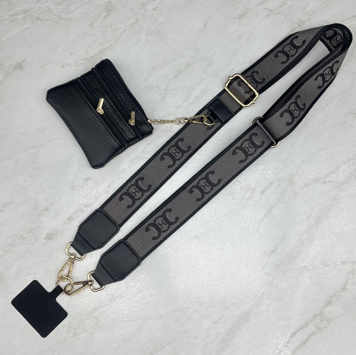 032 - Long Keeper Phone Strap Crossbody with Zipper Wallet Phone Chain