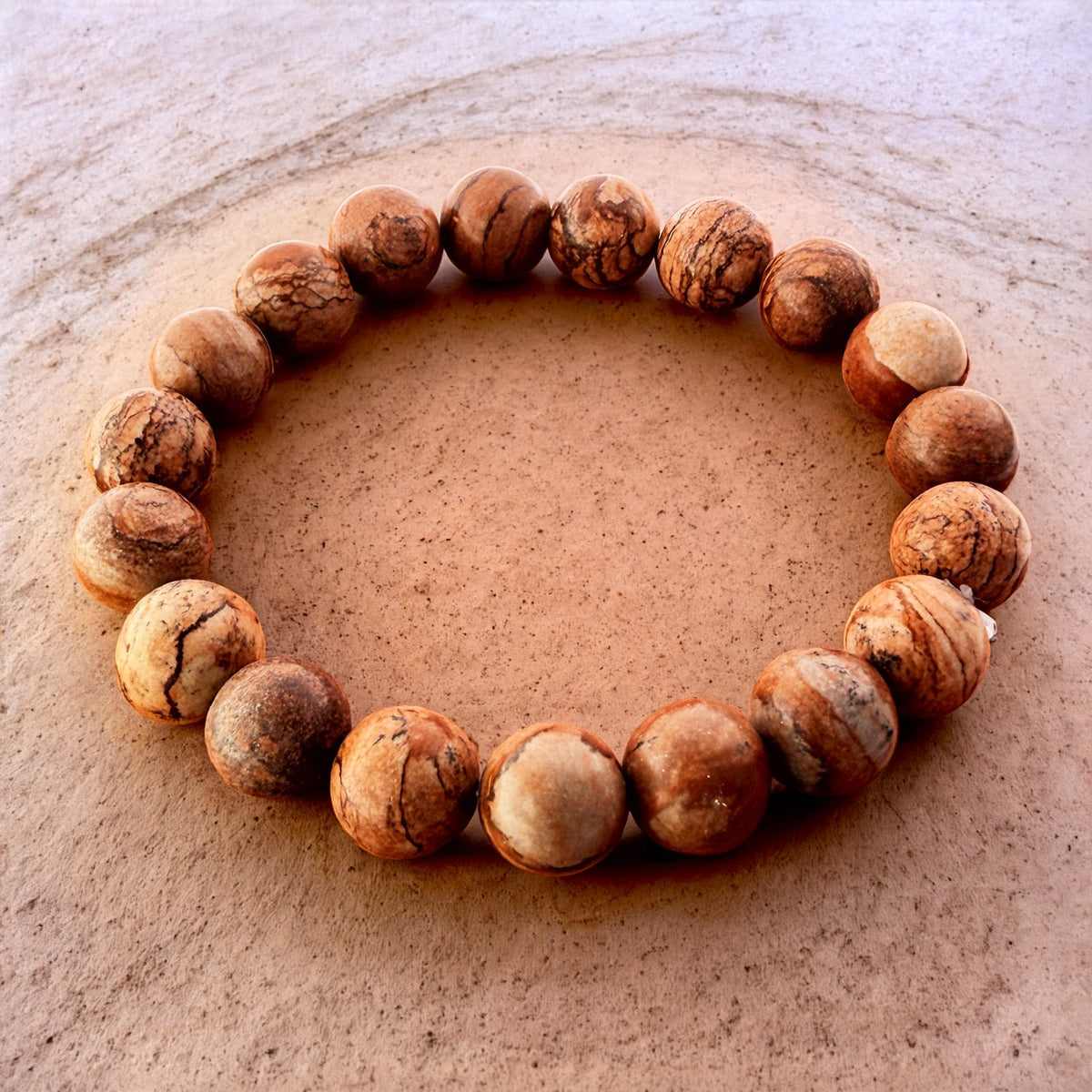 014 - Natural JASPER PICASSO Stone Bracelet 10mm 1Pcs