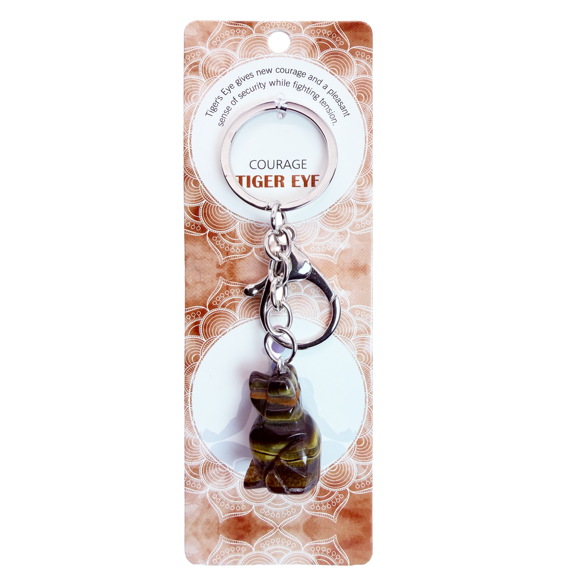 026 - Natural Dog Stone Keychain 1 Pcs