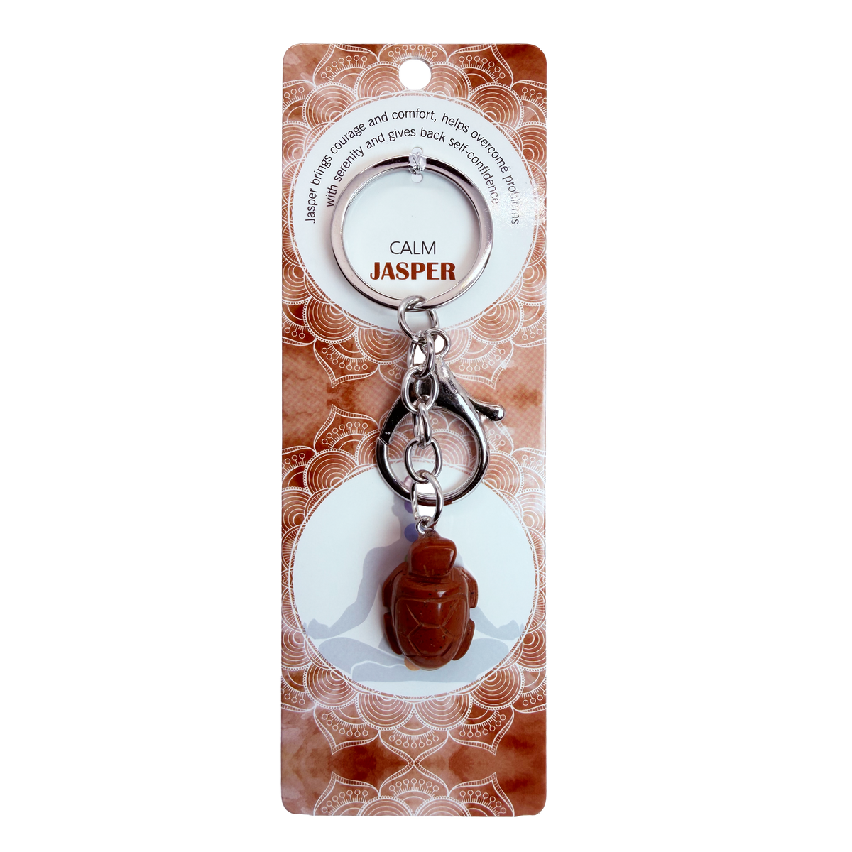 030 - Natural Turtle Stone Keychain 1 Pcs