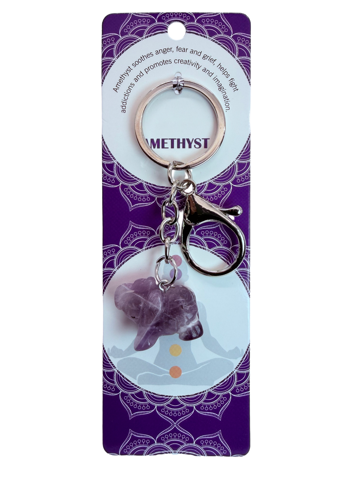 024 - Natural Elephant Stone Keychain 1 Pcs