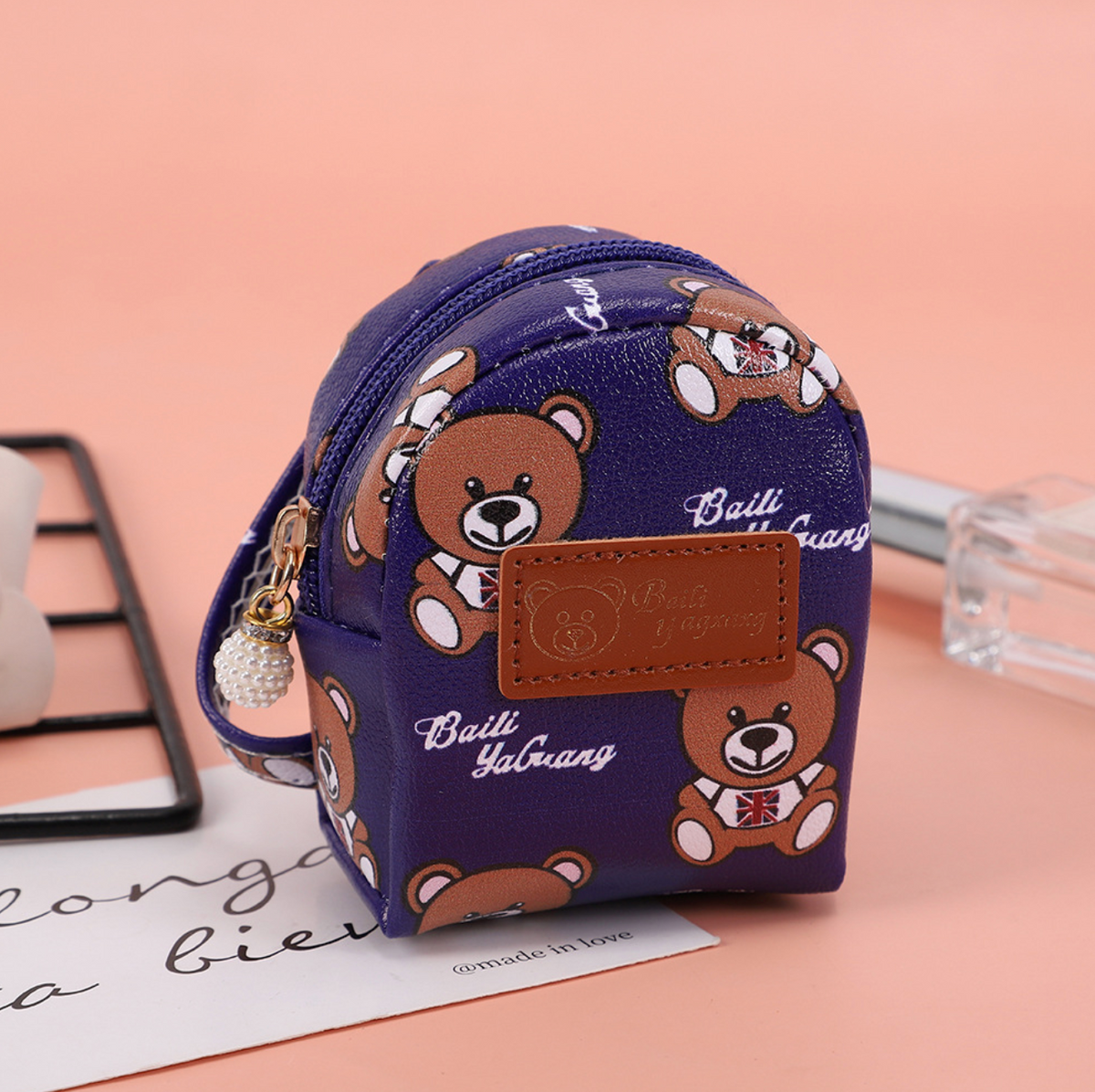 038 - Bear backpack coin purse