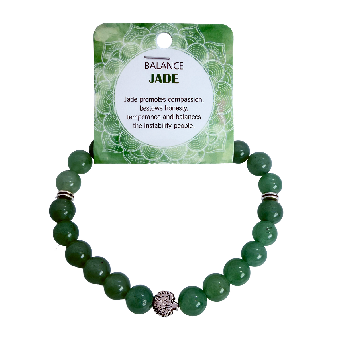 018 - Natural Jade Stone Bracelet 8mm