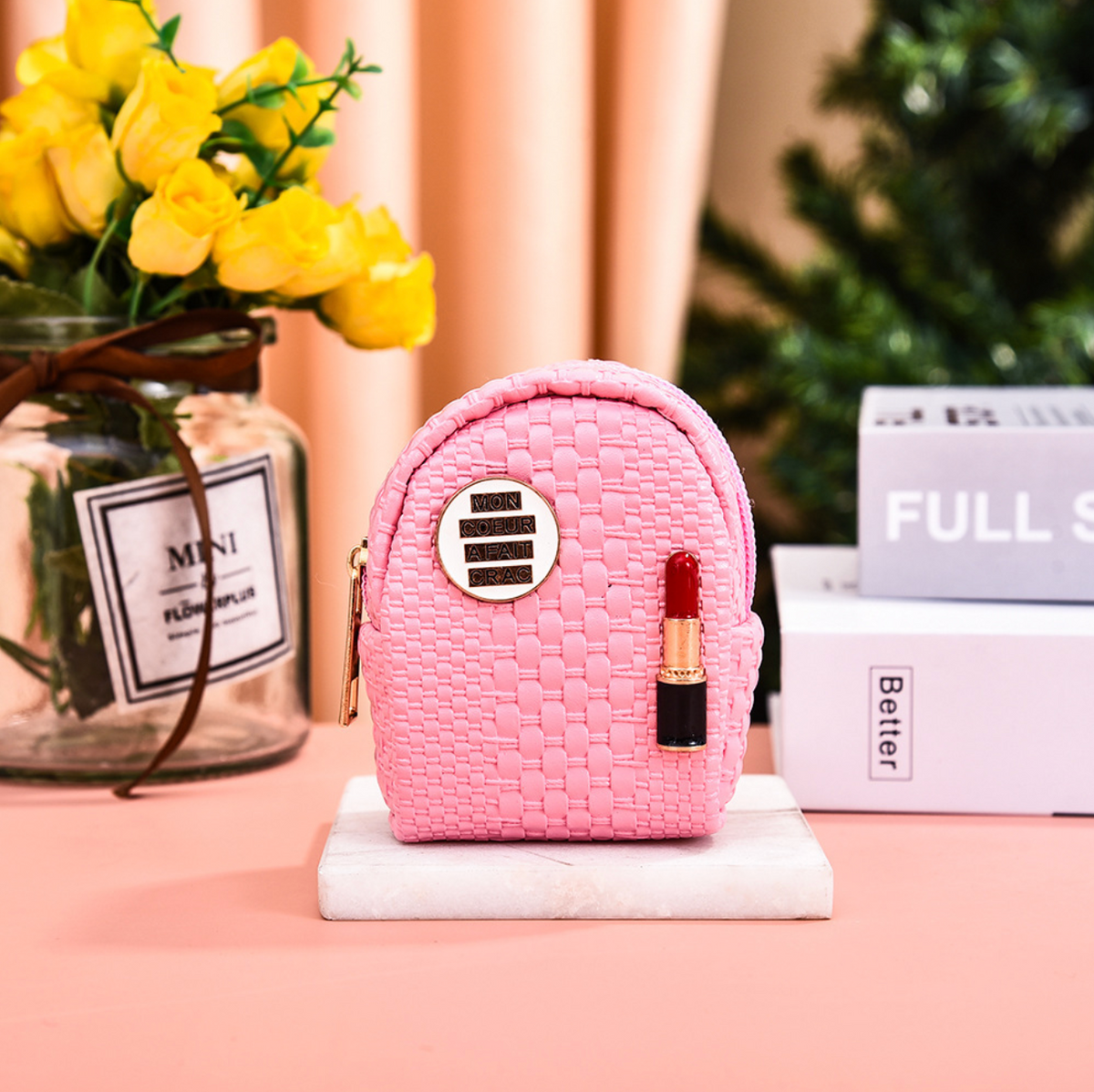 040 - Lipstick backpack coin purse