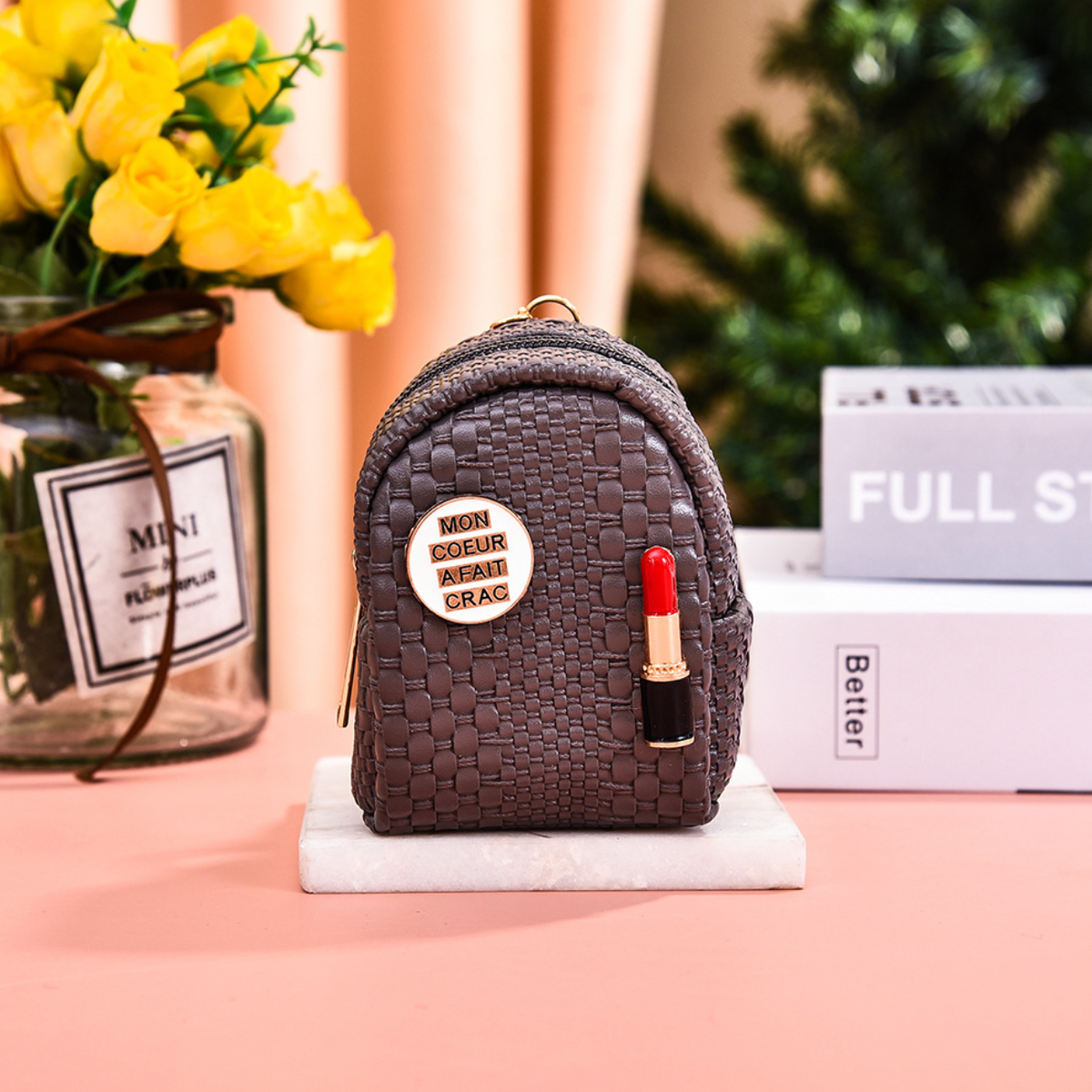 040 - Lipstick backpack coin purse