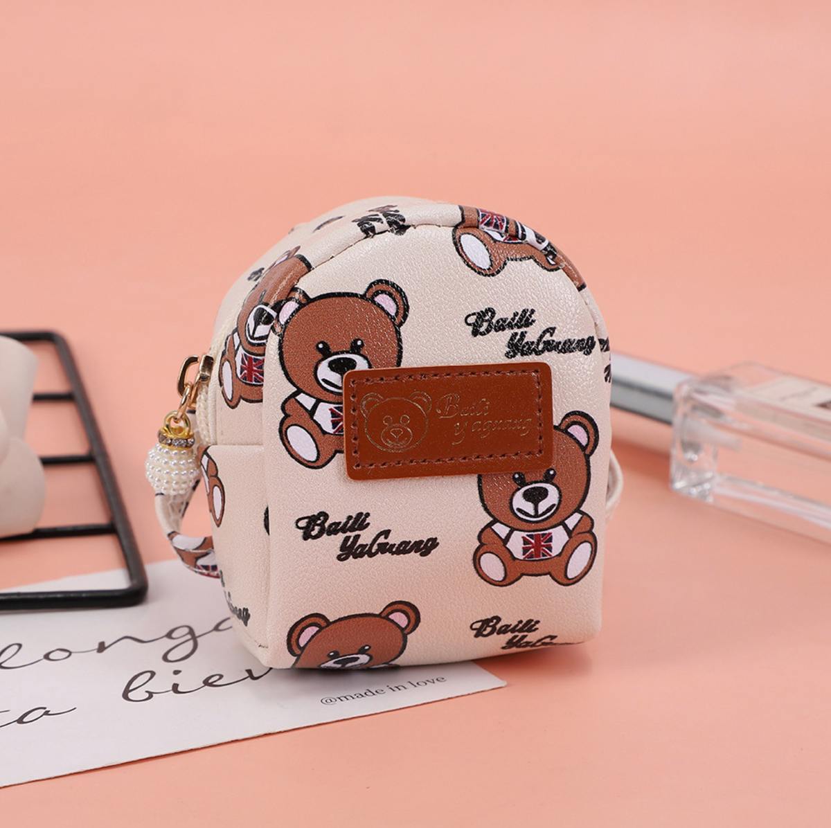 038 - Bear backpack coin purse