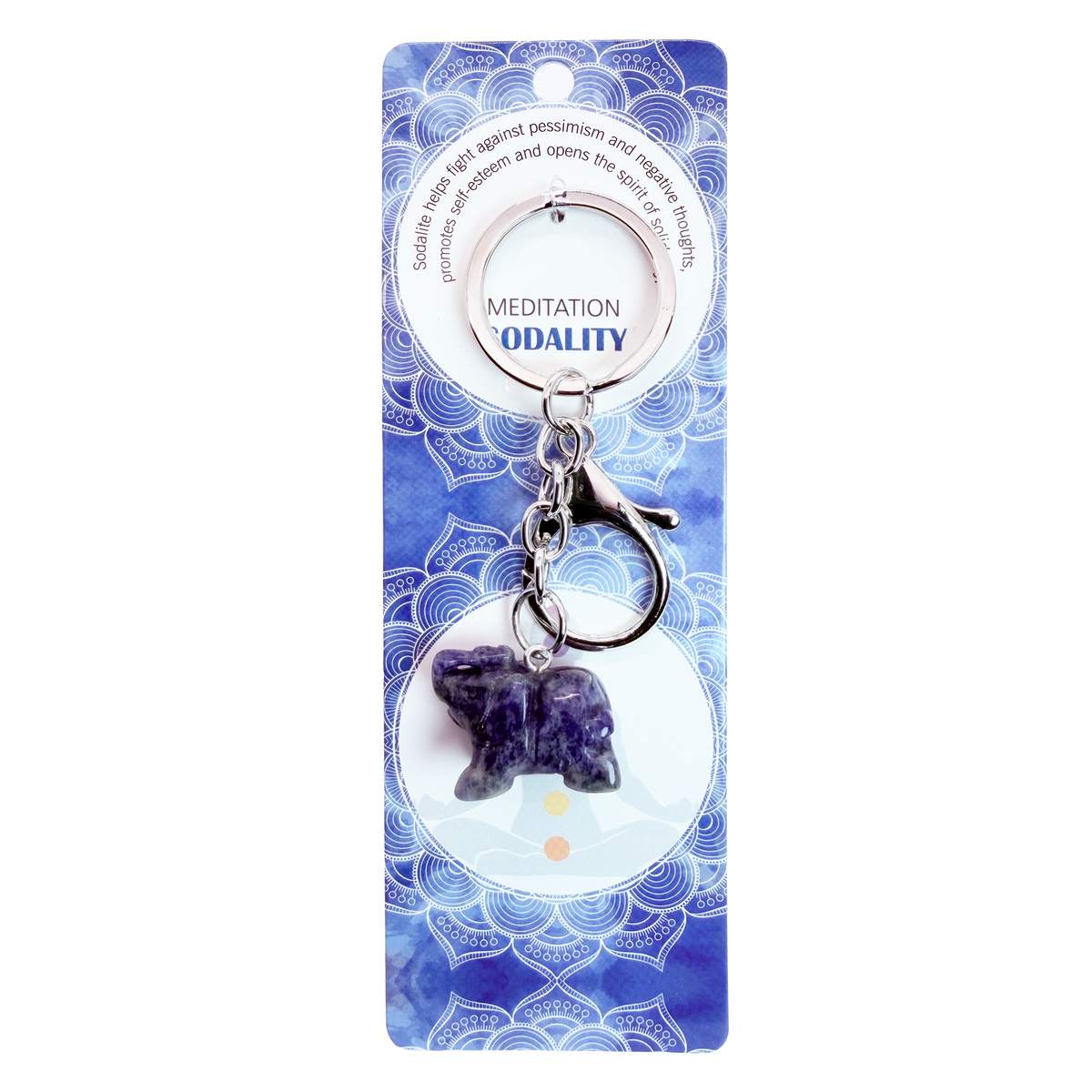 024 - Natural Elephant Stone Keychain 1 Pcs