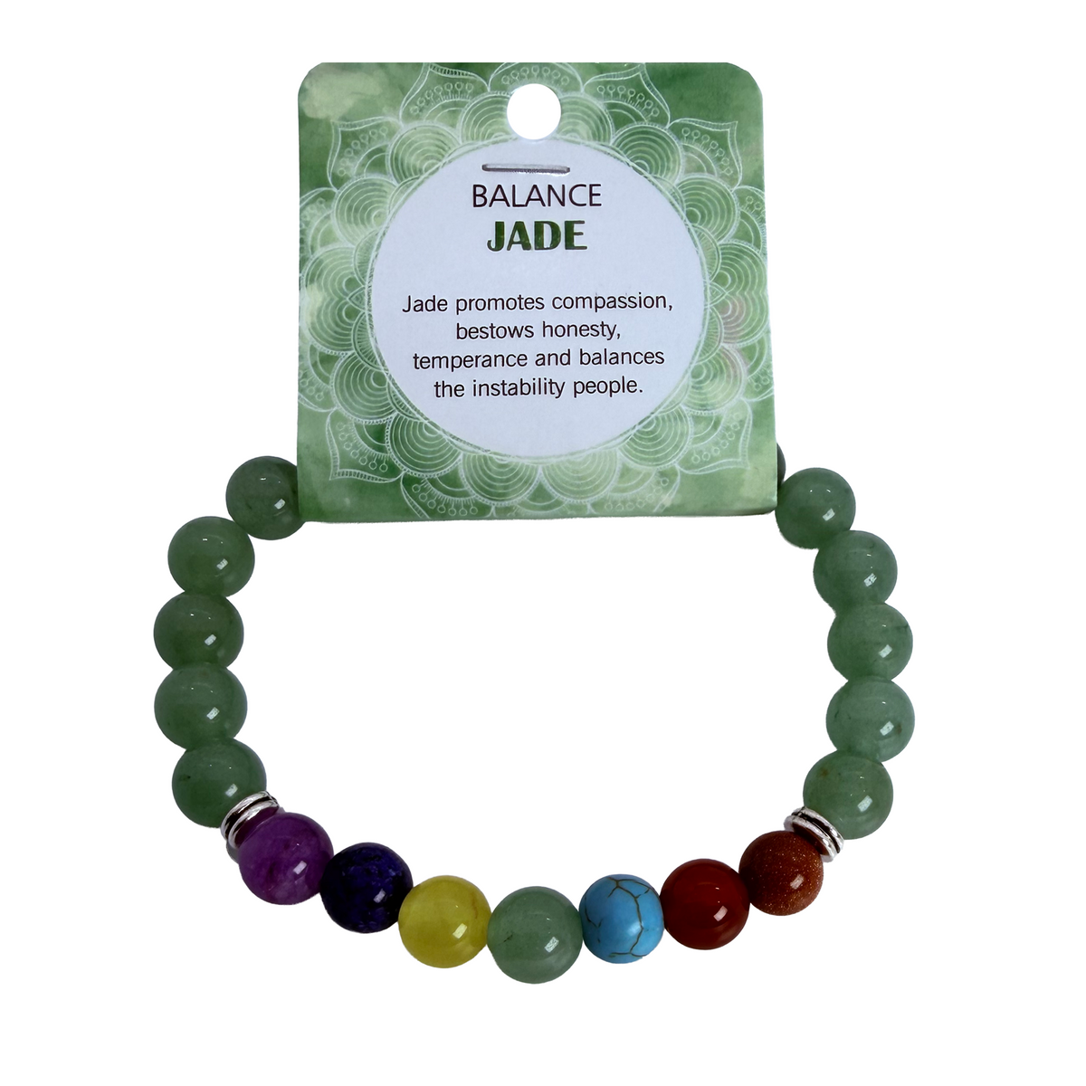 018 - Natural Jade Stone Bracelet 8mm