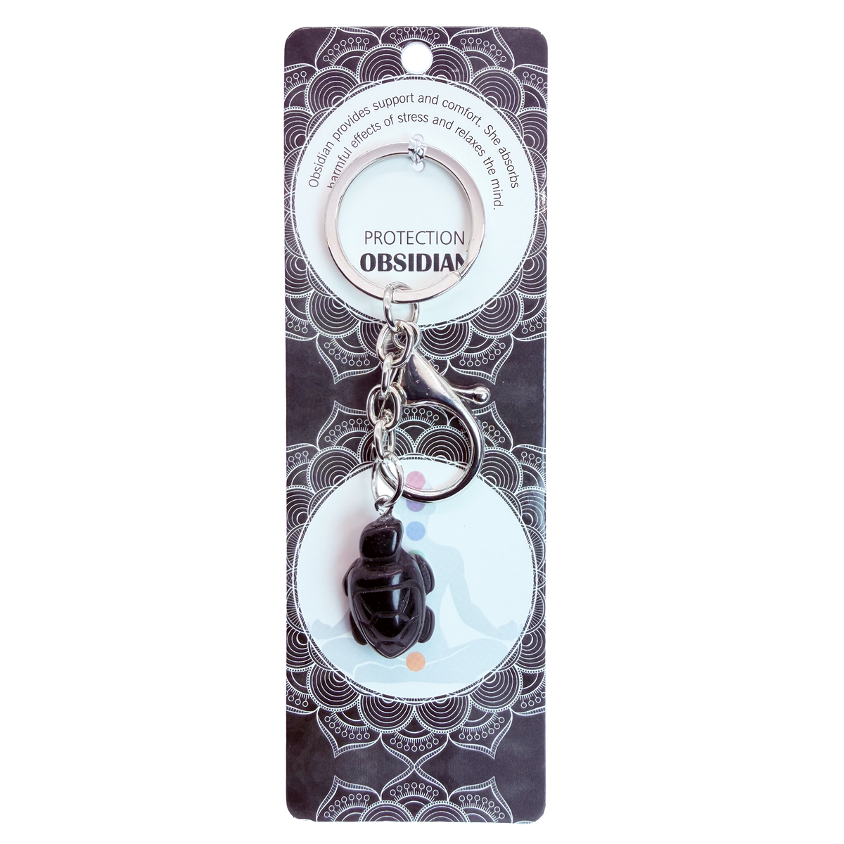 030 - Natural Turtle Stone Keychain 1 Pcs