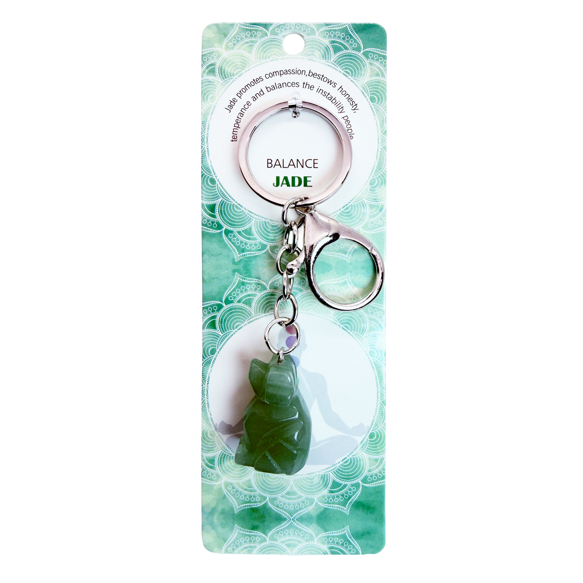 026 - Natural Dog Stone Keychain 1 Pcs