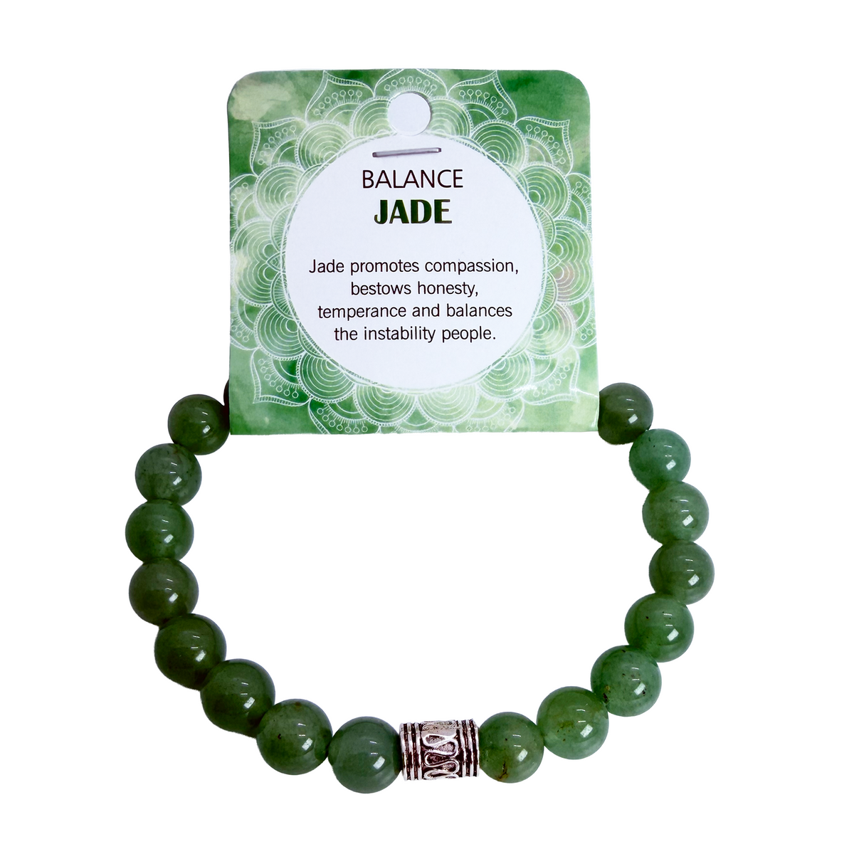 018 - Natural Jade Stone Bracelet 8mm