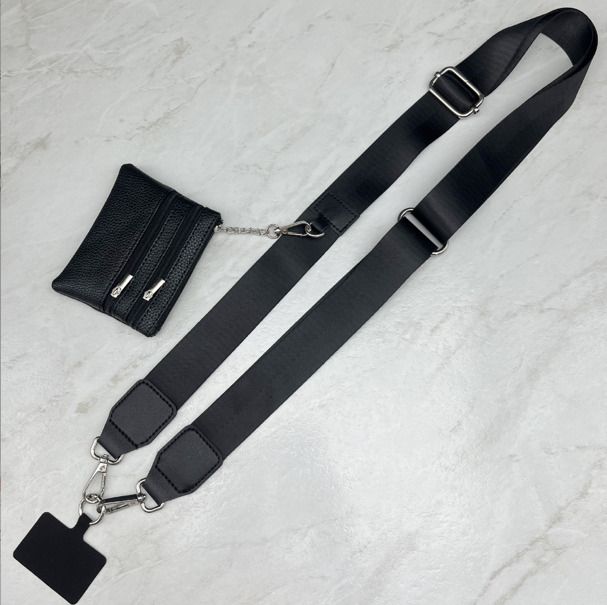 032 - Long Keeper Phone Strap Crossbody with Zipper Wallet Phone Chain