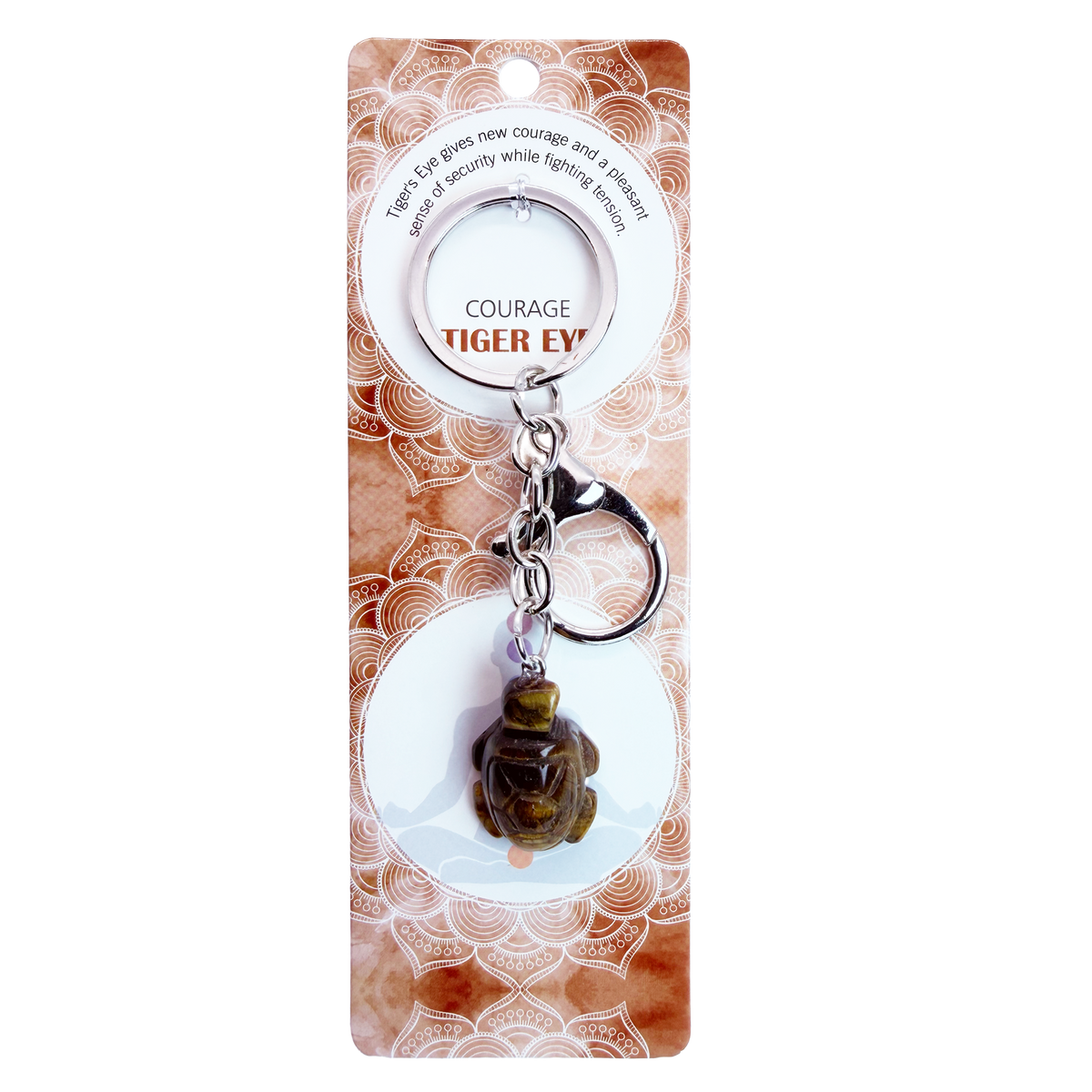 030 - Natural Turtle Stone Keychain 1 Pcs