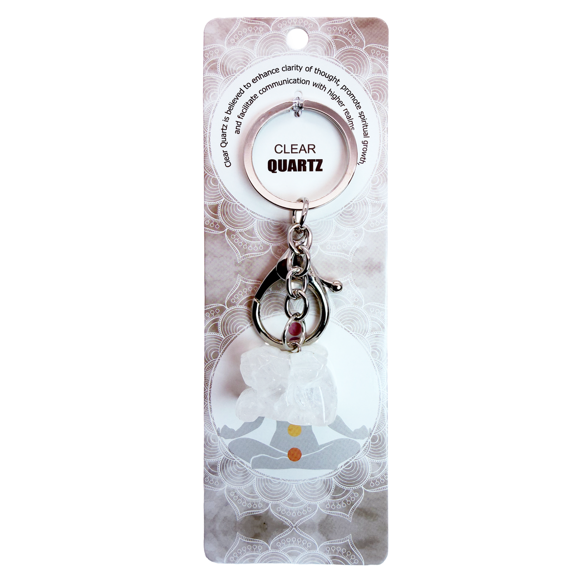 028 - Natural Rabbit Stone Keychain 1 Pcs
