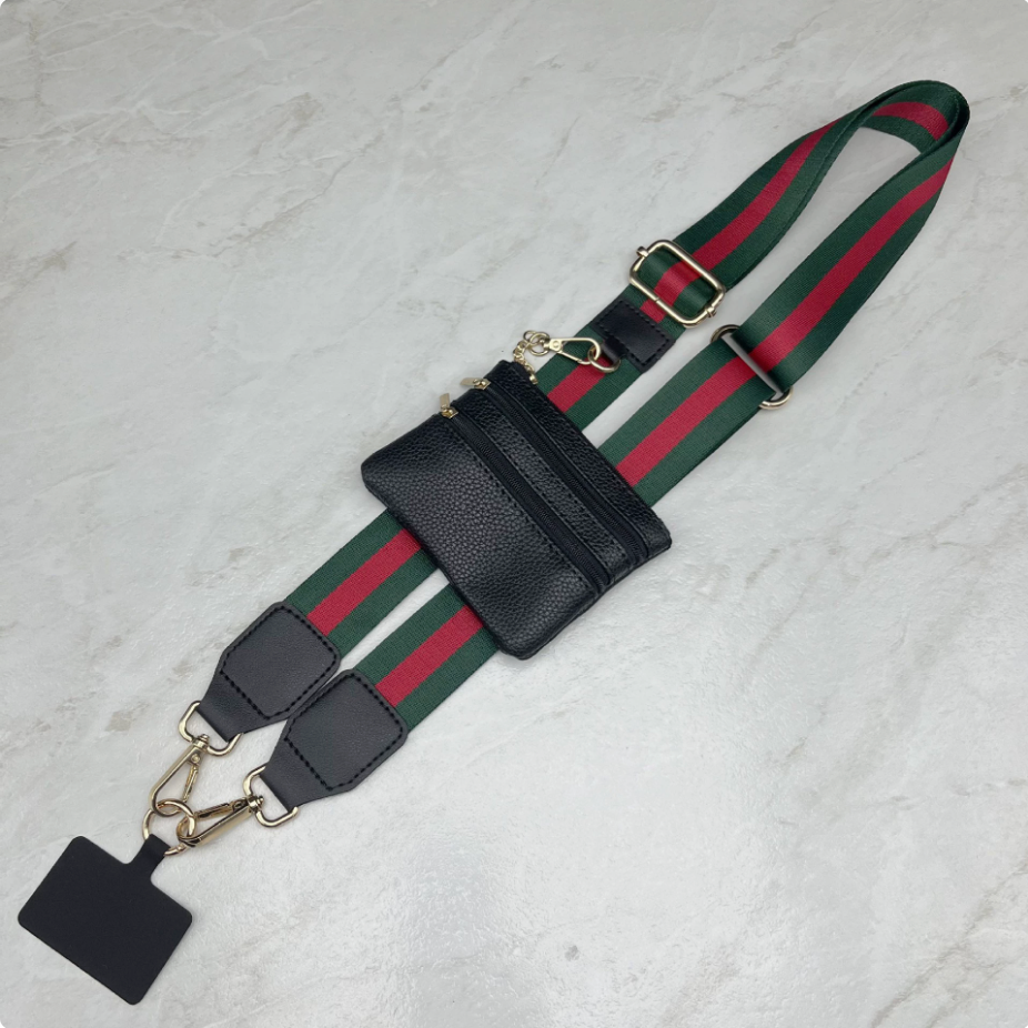 032 - Long Keeper Phone Strap Crossbody with Zipper Wallet Phone Chain