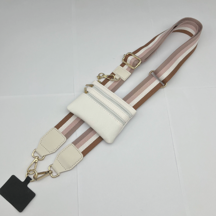 032 - Long Keeper Phone Strap Crossbody with Zipper Wallet Phone Chain