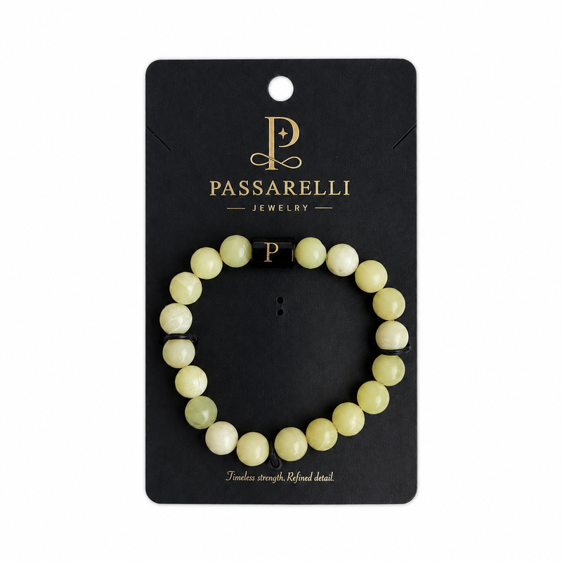Passarelli Serpentine 10mm Beaded Bracelet with Black Onyx Accents