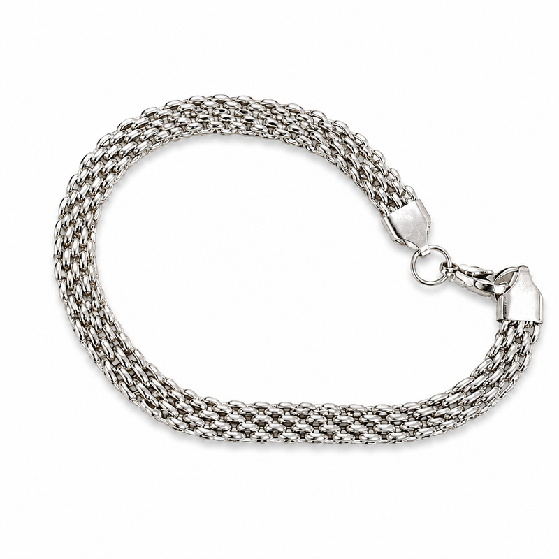 Silver Mesh Chain Bracelet