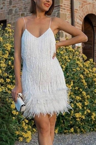Tassel Sequin Sexy Dress BND4