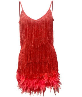 Tassel Sequin Sexy Dress BND4