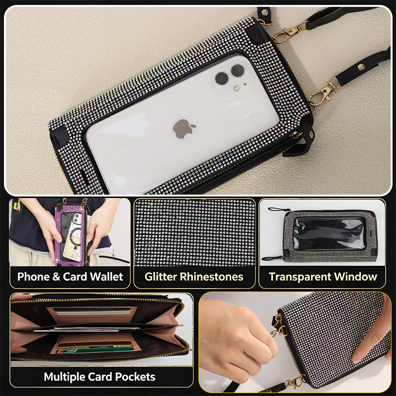 Large Bling Phone Purse