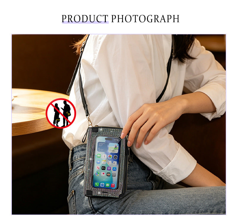 Large Bling Phone Purse