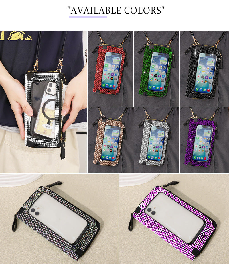 Large Bling Phone Purse